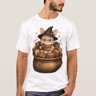 Bookish Rabbit Librarian Witch T-Shirt