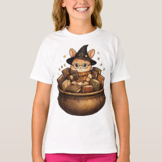 Bookish Rabbit Librarian Witch T-Shirt