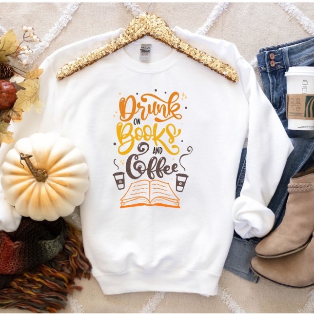 Bookish, Reader, Book Lover Gift, Coffee Lover Sweatshirt (Creator Uploaded)