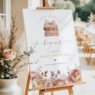 Bookish Story Book New Chapter Baby Shower Foam Board