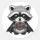 Bookish Vampire Raccoon Gothic Classic Round Sticker | Zazzle