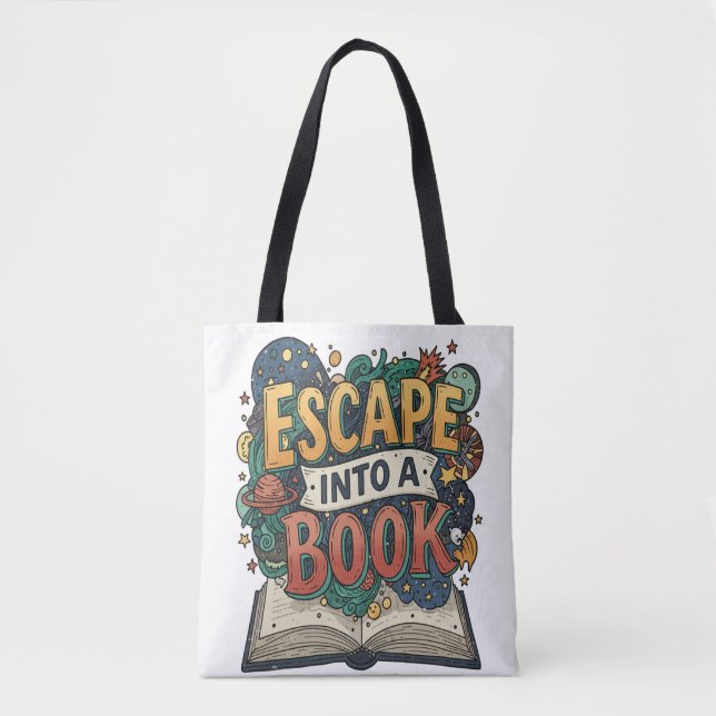 Bookish Vibes, Everyday Style Tote Bag (Front)