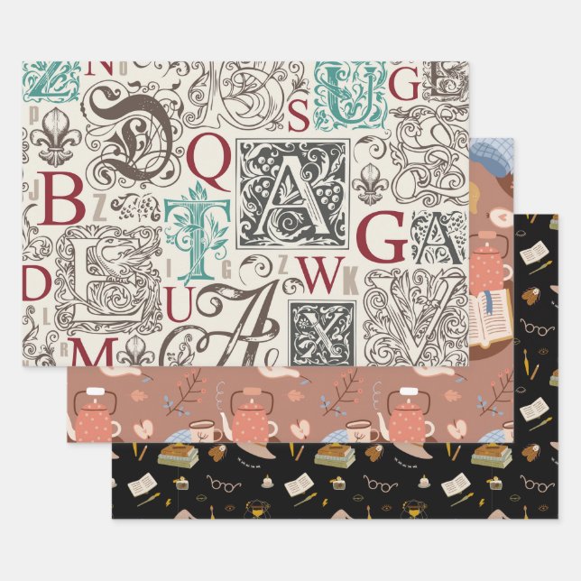 Bookish Wrapping Paper Sheets (Set)