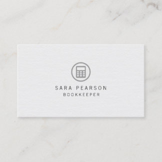 Bookkeeper Black Calculator Icon Finance Business Card