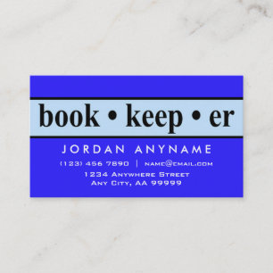 Bookkeeper Blue Stripe Business Card