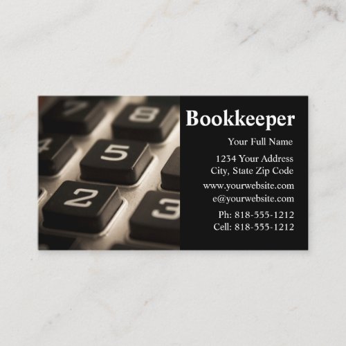 Bookkeeper Bookkeeping Business Cards