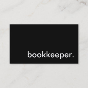 bookkeeper. business card