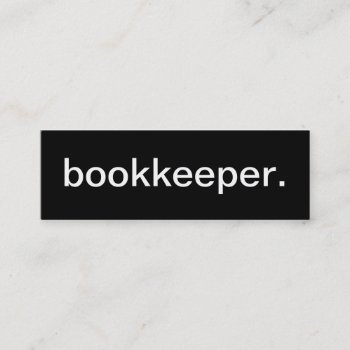 Bookkeeper Business Card by HolidayZazzle at Zazzle