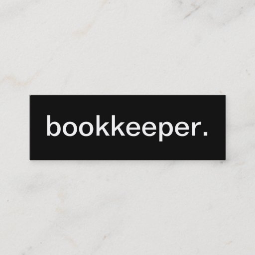 Customizable Bookkeeper Business Card