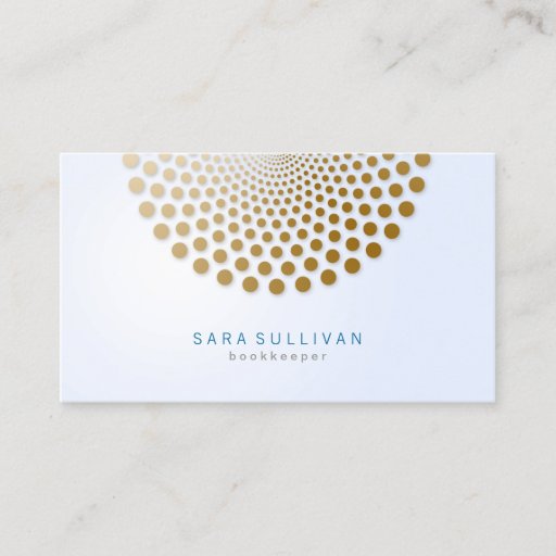 Customizable Bookkeeper Business Card Circle Dots Motif