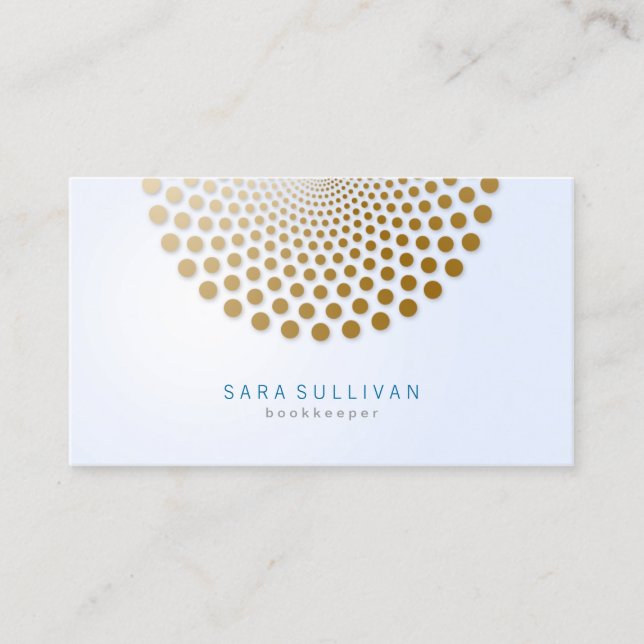 Bookkeeper Business Card Circle Dots Motif (Front)