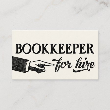 Bookkeeper Business Cards - Any Background Color!