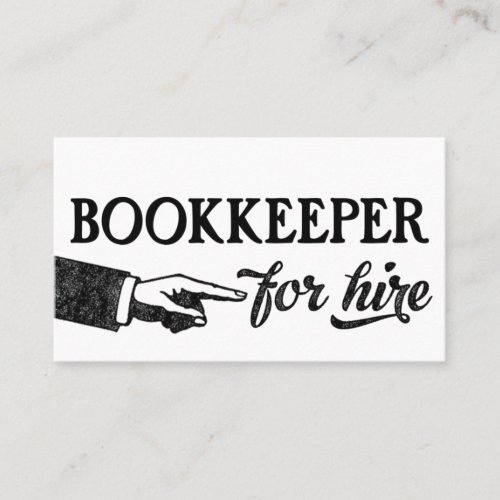 Bookkeeper Business Cards _ Cool Vintage