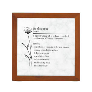 Bookkeeper Definition Funny Synonym Desk Organizer