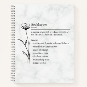 Bookkeeper Definition Funny Synonyms Notebook
