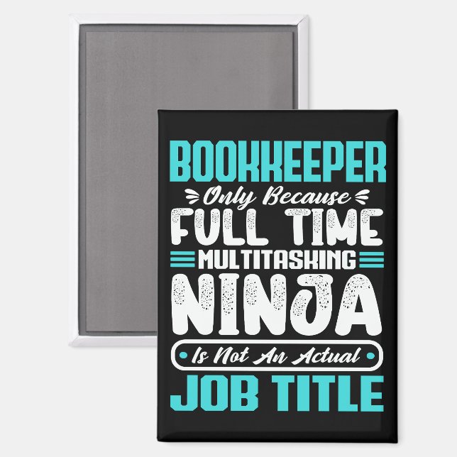 Bookkeeper Job Title Profession Accounting Skills Magnet (Front/Back)