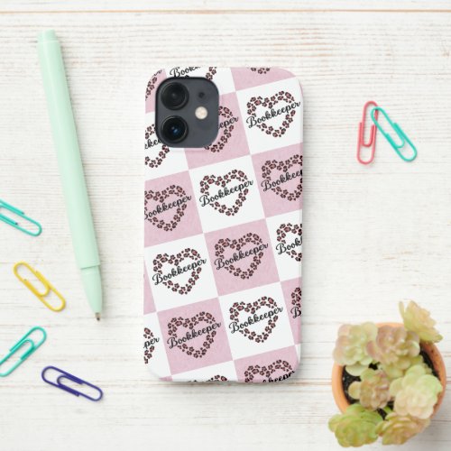 Bookkeeper Leopard Heart Frame iPhone 12 Mini Case