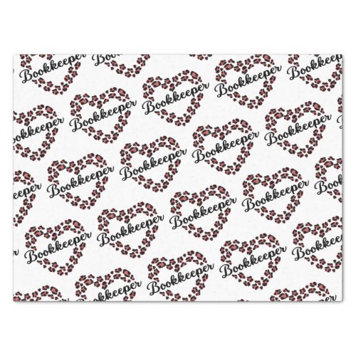 Bookkeeper Leopard Heart Frame White Tissue Paper