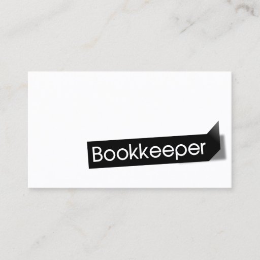 Customizable Modern Black Label Bookkeeping Business Card
