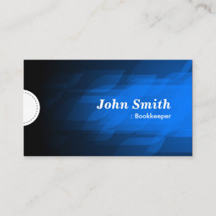 Bookkeeper - Modern Dark Blue Business Card