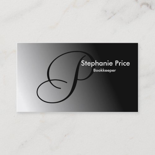 Bookkeeping &amp; Accounting Business Card - Monogram