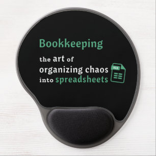 Bookkeeping Art Organizing Spreadsheets Gel Mouse Pad