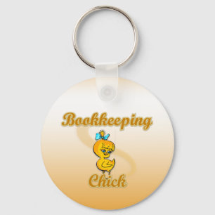 Bookkeeping Chick Keychain