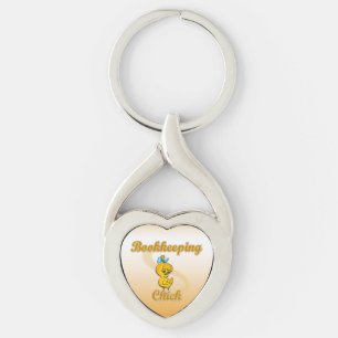 Bookkeeping Chick Keychain