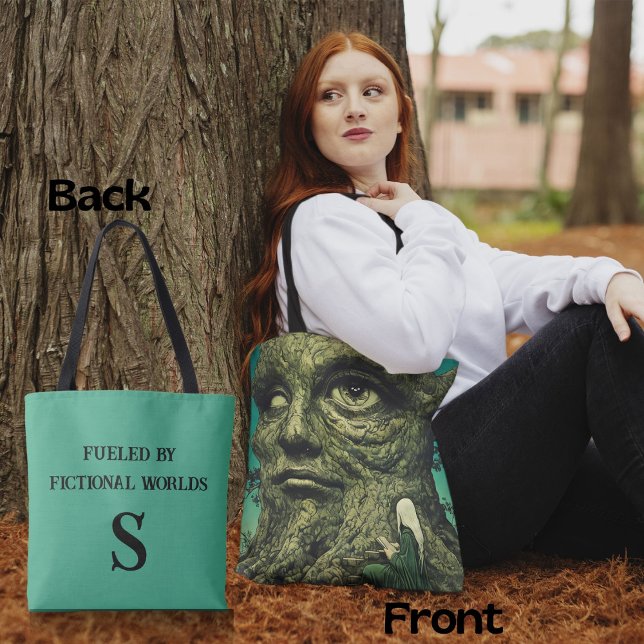 Booklover Fiction By Tree Tote Bag (Creator Uploaded)