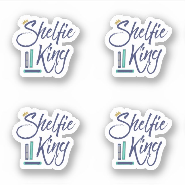 Booklover Shelfie King Sticker (Front)