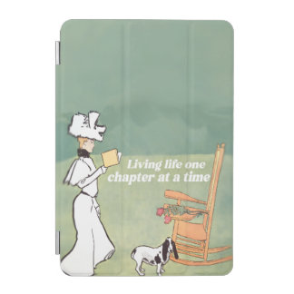 Booklover Woman And Dog Reading iPad Mini Cover