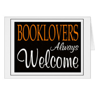 Booklovers always welcome sign cards