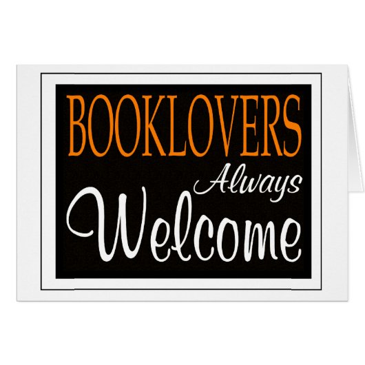 Booklovers always welcome sign cards (Front Horizontal)