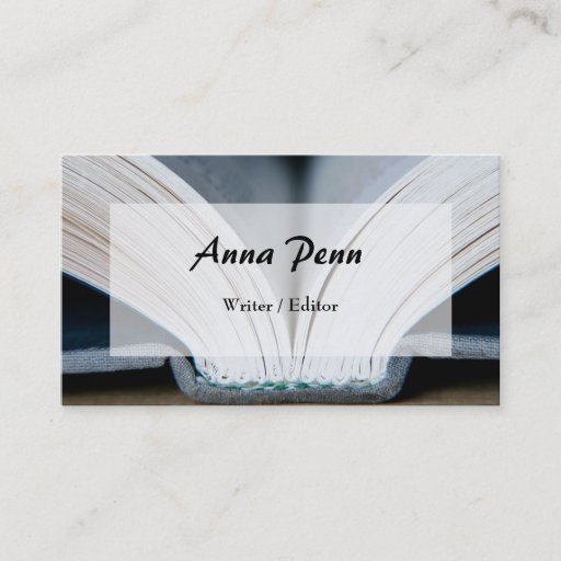 Customizable Booklover's Business Cards