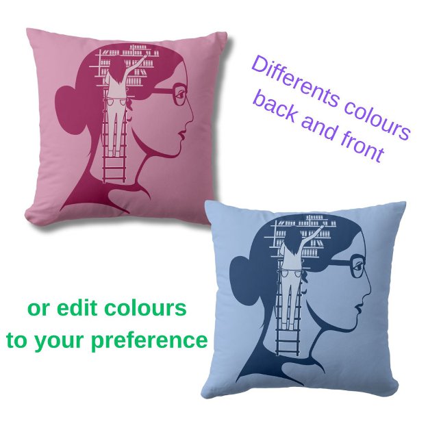 Booklovers gift book library bookish throw pillow (Creator Uploaded)