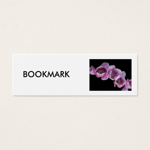 Customizable Bookmark, A Wave of Purple Tulips Business Card Templates