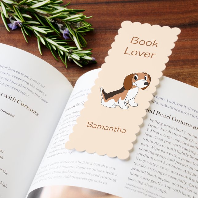 Bookmark Beagle Dog Design (Book)