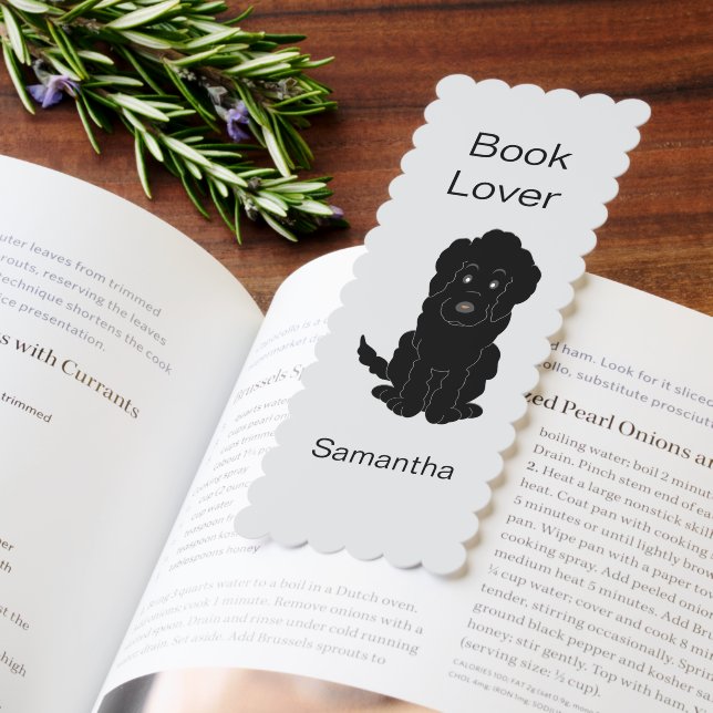 Bookmark Black Goldendoodle Dog Design (Book)