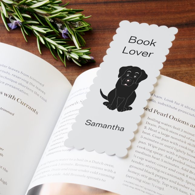 Bookmark Black Labrador Dog Design (Book)