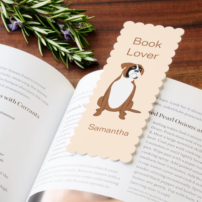 Bookmark Boxer Dog Design (Book)