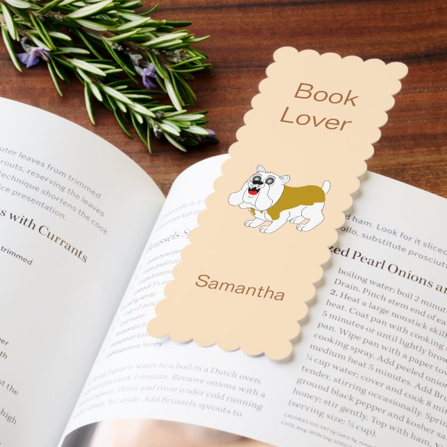 Bookmark Bulldog Design (Book)