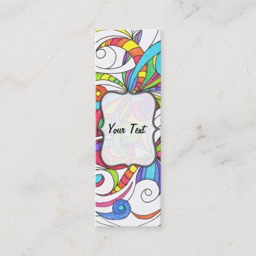Bookmark Business Card Floral abstract background