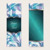 Bookmark Business Card Floral abstract background (Front & Back)