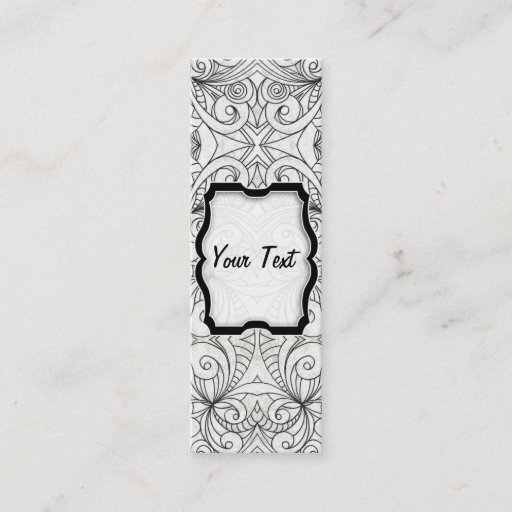Customizable Bookmark Business Card Floral abstract background