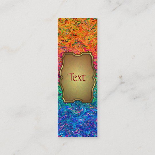 Bookmark Business Card Fluid Colors