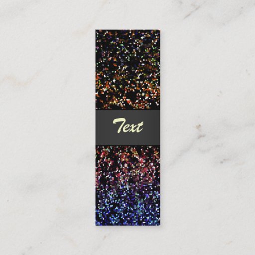 Customizable Bookmark Business Card Glitter Graphic Background