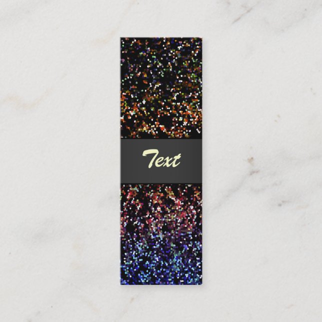 Bookmark Business Card Glitter Graphic Background (Front)