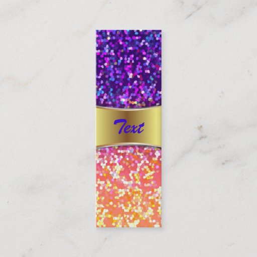 Customizable Bookmark Business Card Glitter Graphic Background