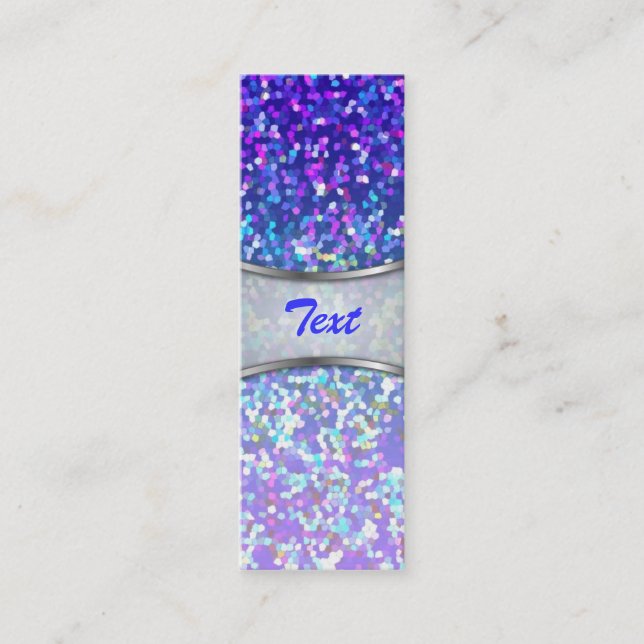 Bookmark Business Card Glitter Graphic Background (Front)