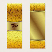 Bookmark Business Card Glitter Graphic Gold (Front & Back)